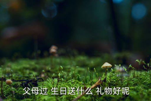  父母過 生日送什么 禮物好呢